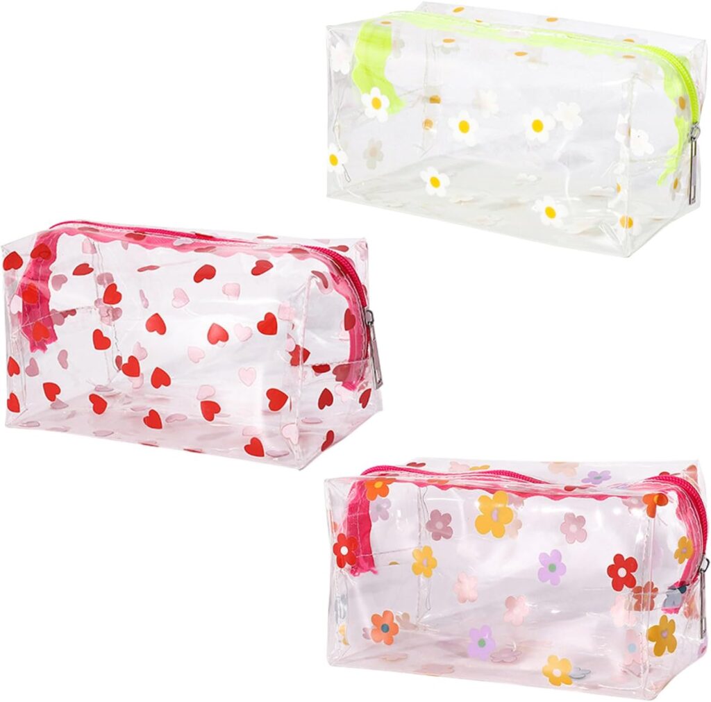 Floral 3 Transparent Pencil Bags