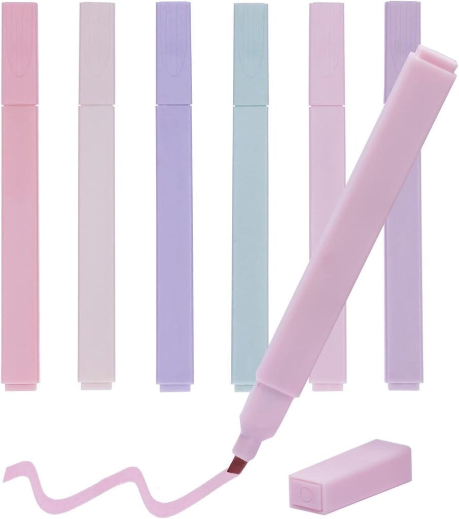 Pastel Highlighter Pen Markers - 6-pack